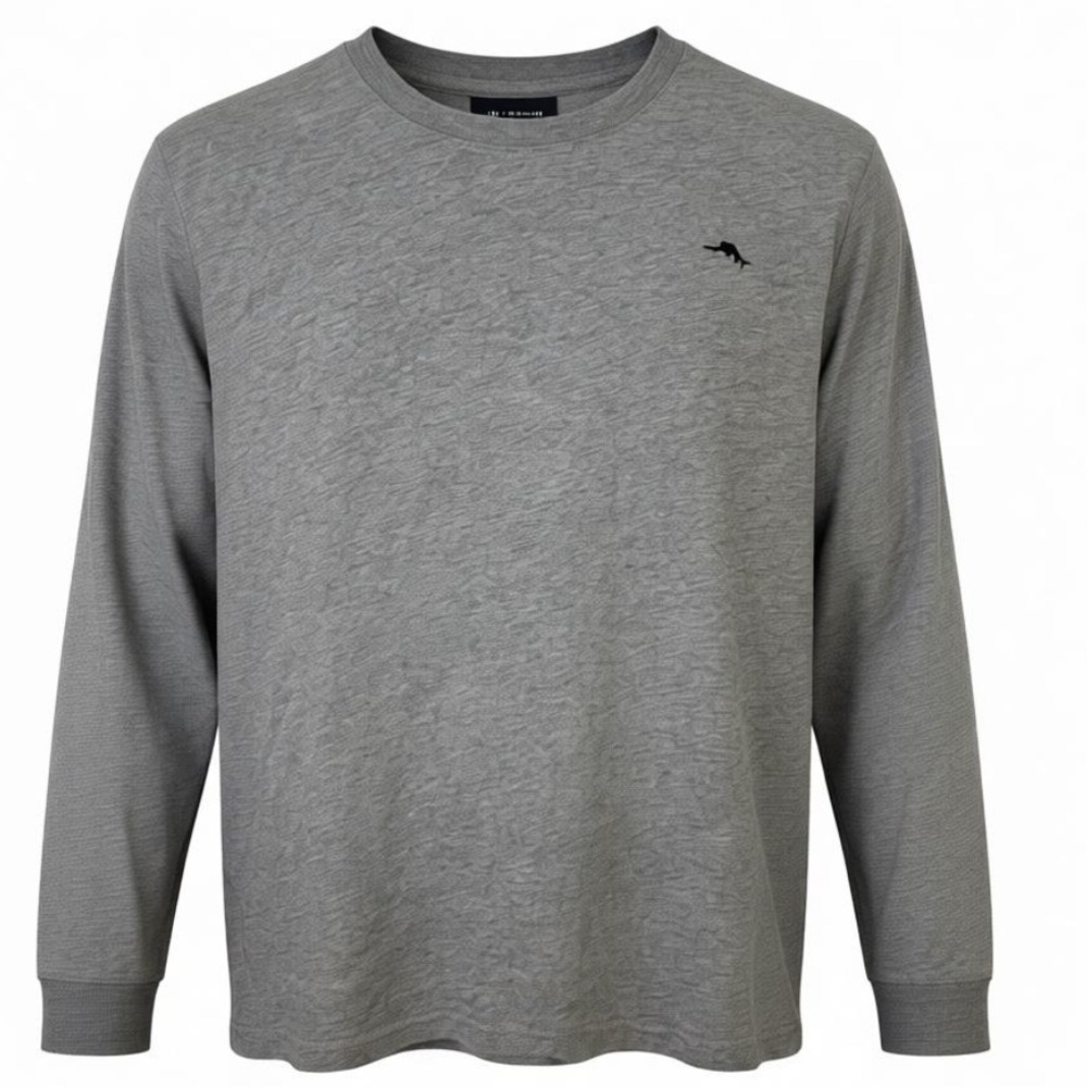 Tommy Bahama Kids Gray Long Sleeve T-Shirt with Embroidery Size XXL (16)